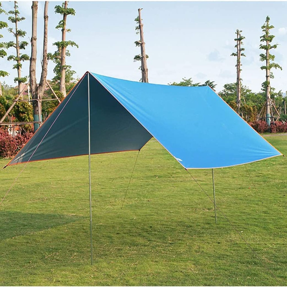 Outdoor Tent Shade Waterproof Sunshade Uv Resistant Oxford Cloth Camping Tourist Beach Sun Shelter dark green - Image 3