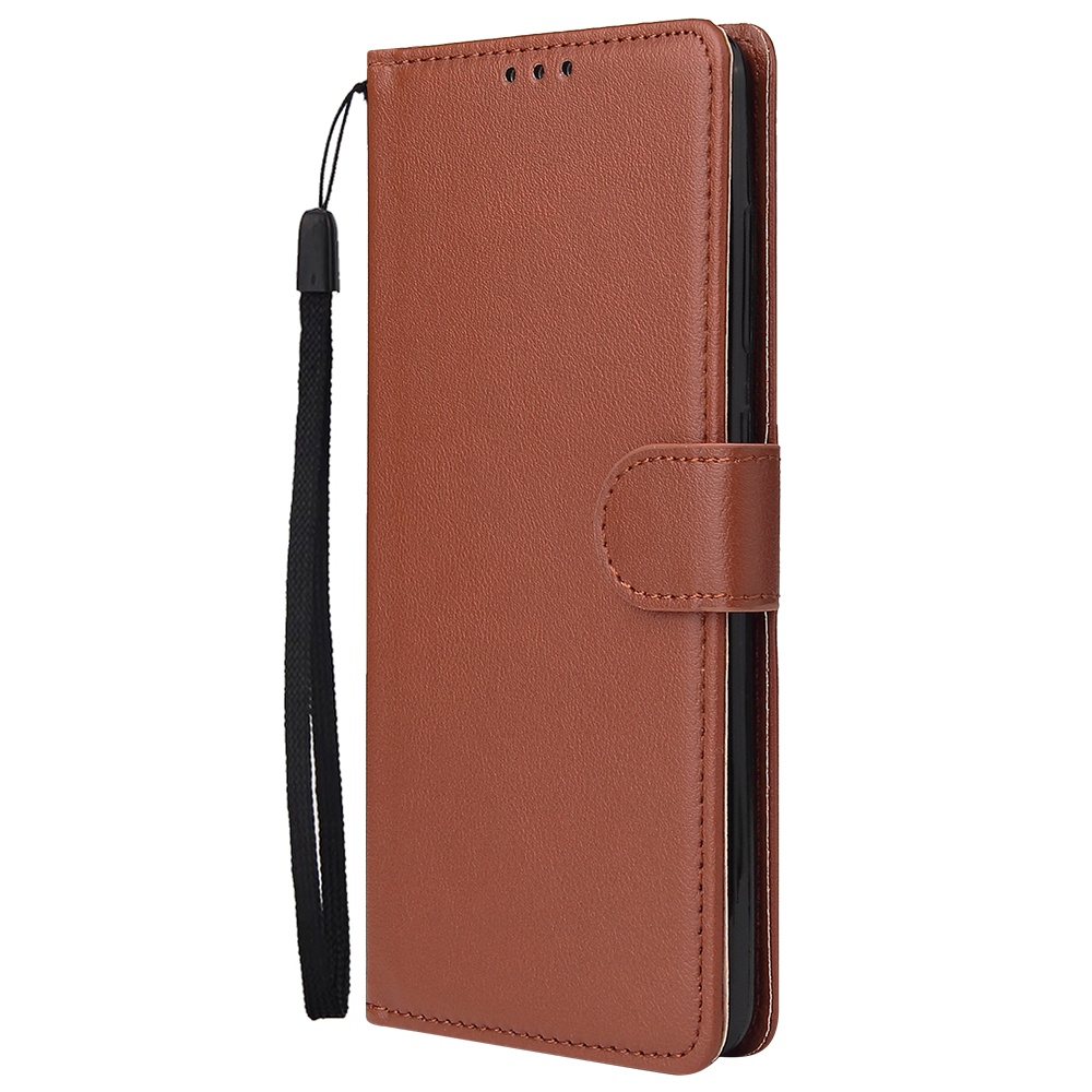 For Samsung A51 Phone Case PU Leather Shell All-round Protection Precise Cutout Wallet Design Cellphone Cover Brown - Image 3