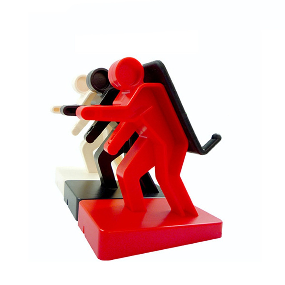 Mobile Phone Holder Desk Cellphone Stand Human Shape Design MP3 MP4 Player Silicone Mount red - Image 3