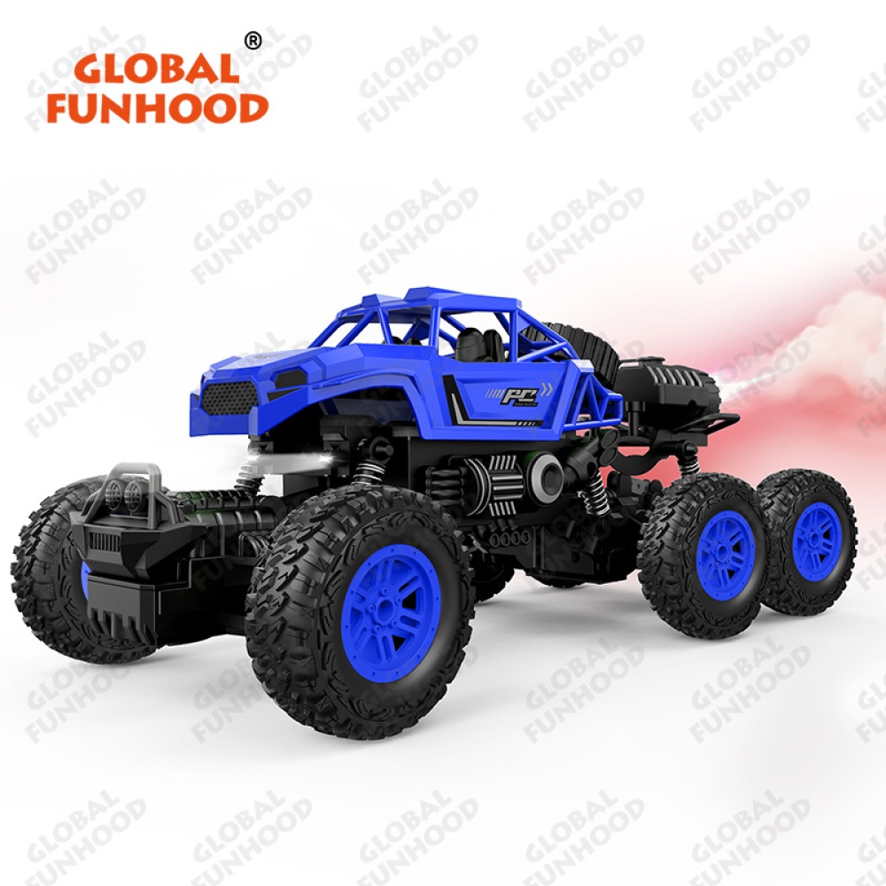 Remote Control Racing Car 6-channel Automatic Demonstration Spray Climbing with Searchlight 648-1 Blue - Image 3