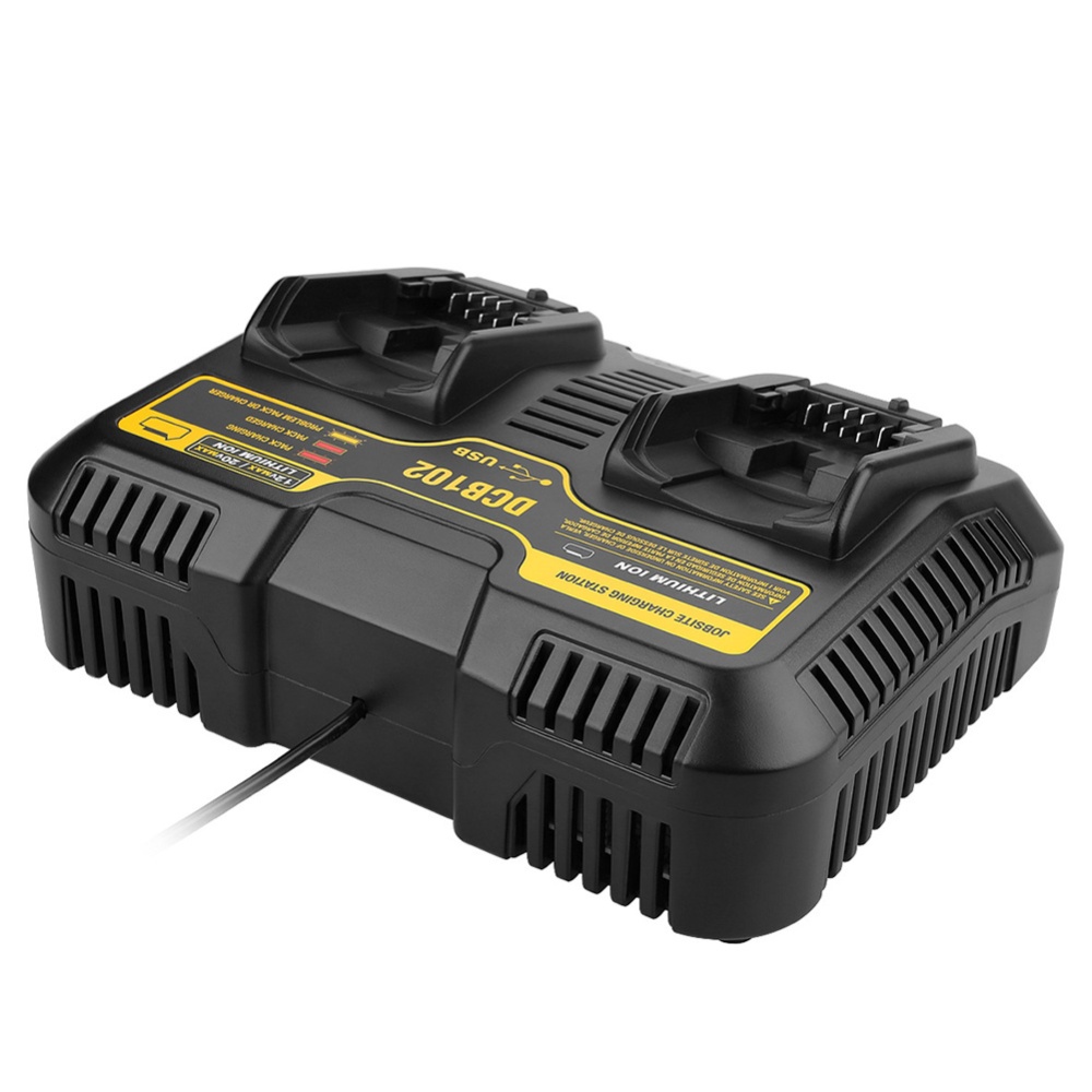 10.8V-20V Dual Port Li-ion Charger for Dewalt DCB102 DCB112 - Image 3