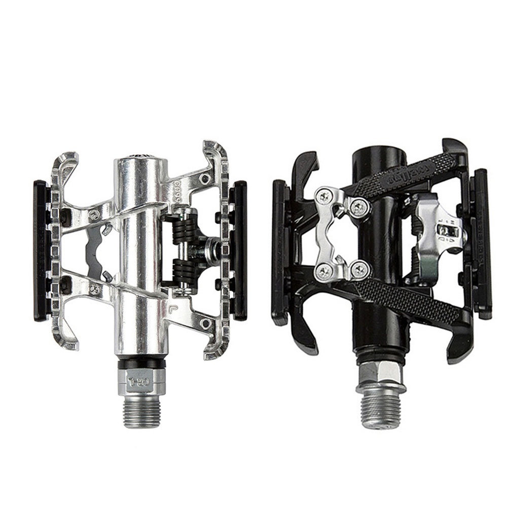 MTB Bicycle Double-sides Ball Bearing Pedal Aluminum Alloy Self-locking Silver_C099 pedal - Image 2