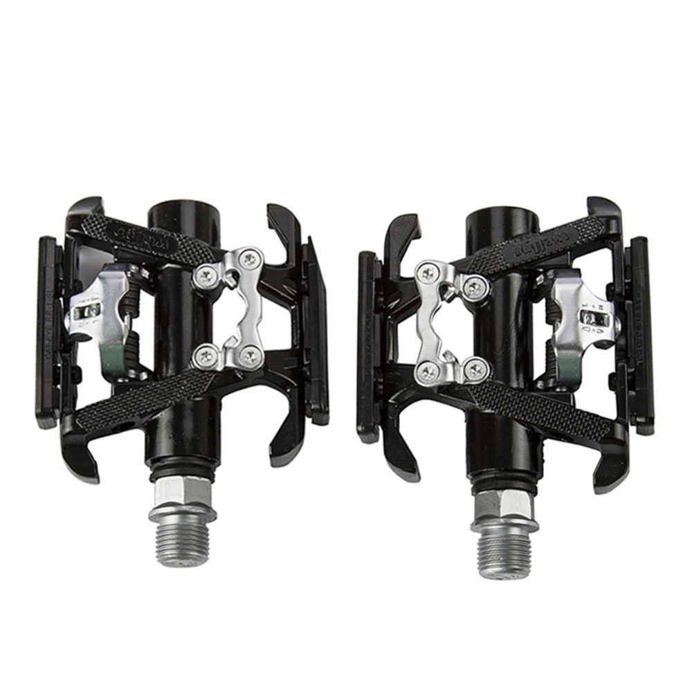 MTB Bicycle Double-sides Ball Bearing Pedal Aluminum Alloy Self-locking black_C099 pedal - Image 3