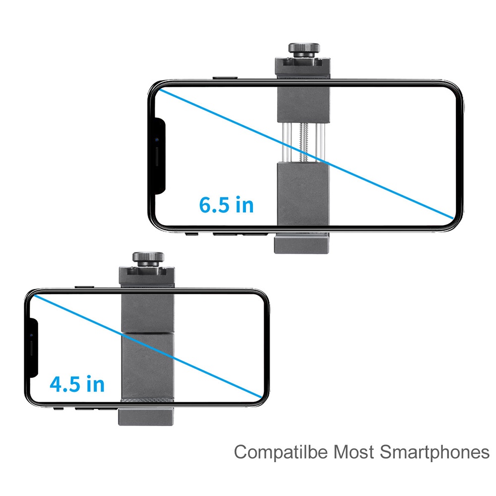 ST-08 Phone Tripod Wireless Go Microphone Bracket Cellphone Clip with Universal Cold Shoe for LED Video Light Vlog Mount black - Image 3