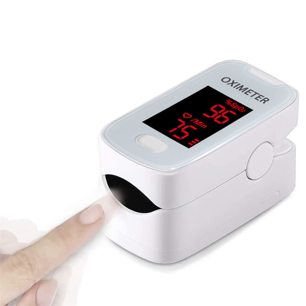 Pulse Blood Oxygen Level Fingertip Saturation Monitor SPO2 Finger Oximeter White without battery - Image 3