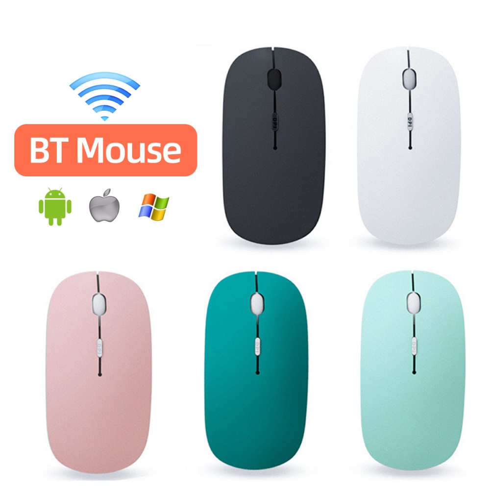 Bluetooth-compatible Mouse Dual Mode Silent Rechargeable Portable Wireless For Mobile Phone Office Tablet yellow_Dual-mode charging - Image 2