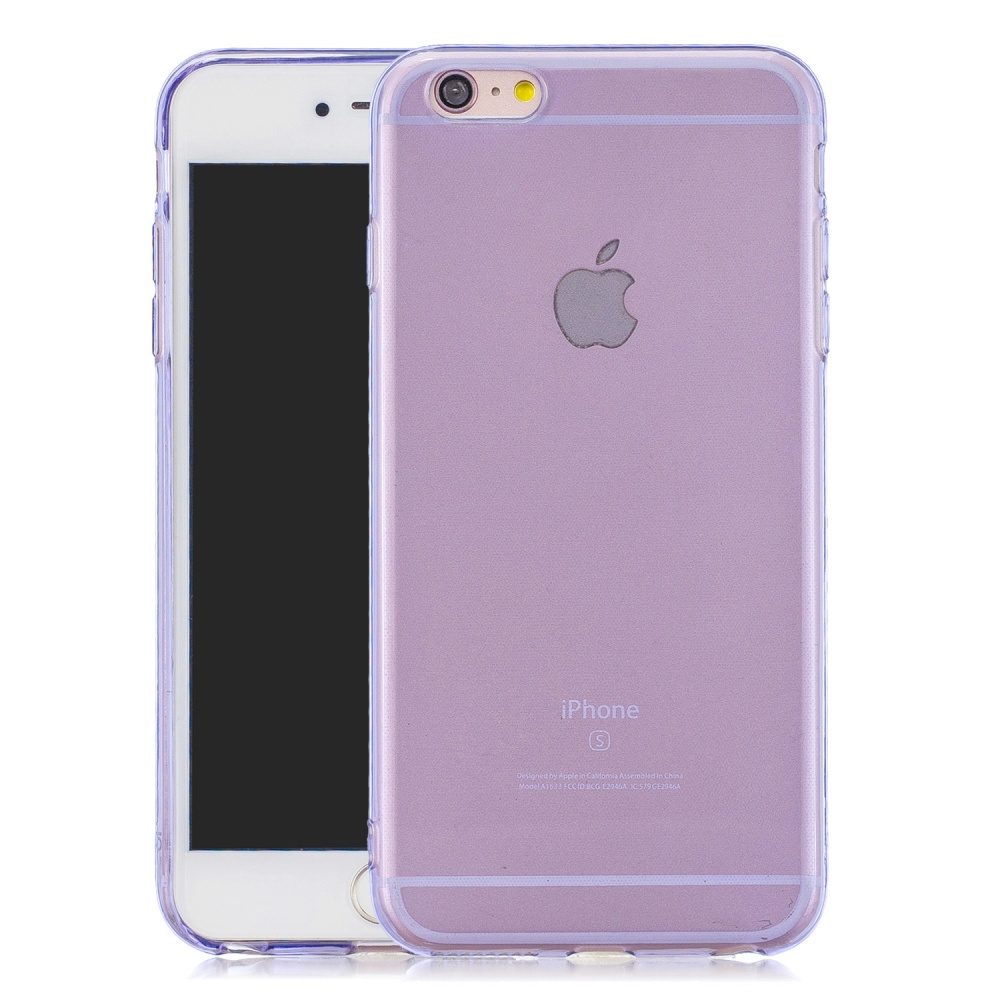 for iPhone 6/6S / 6 Plus/6S Plus 7/8 7 Plus/8 Clear Colorful TPU Back Cover Cellphone Case Shell Purple - Image 2