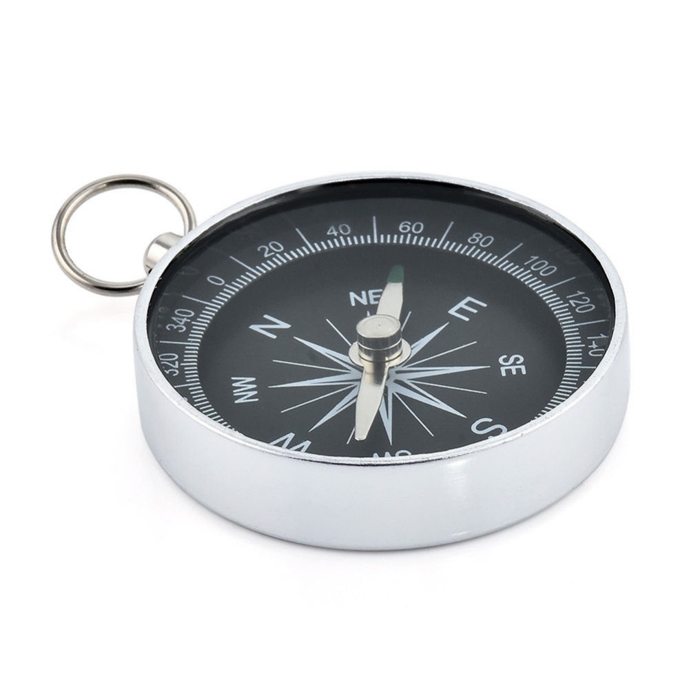 Aluminum Hiking Lightweight Wild Survival Professional Compass Navigation Tool Silver - Image 3