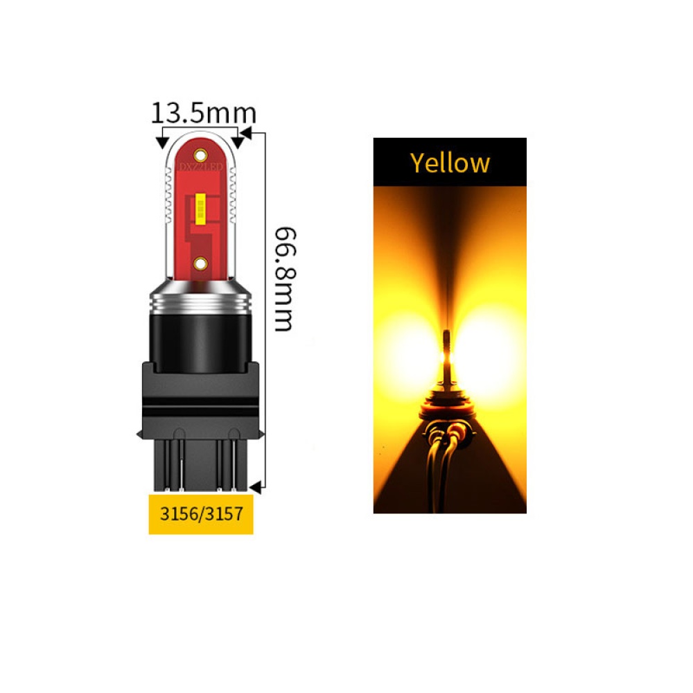 Car Taillight Automobile LED bulb CSP 1860 1156 BAYS15 1157 T20 T25 Tail light of turn signal yellow_T25
