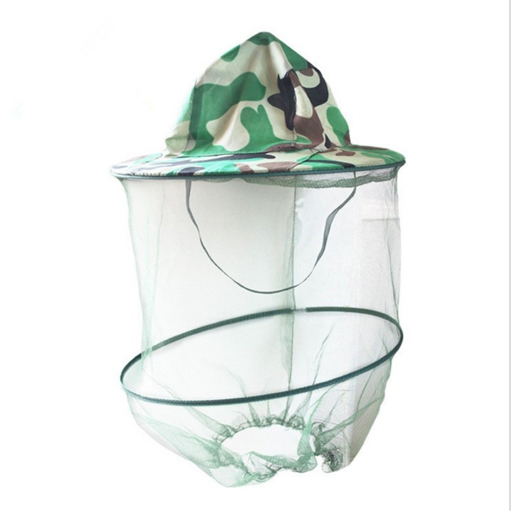 Sunscreen Camouflage Hat With Mesh For Outdoor Activities Anti Mosquito Bee Head Cover Net As picture show - Image 2