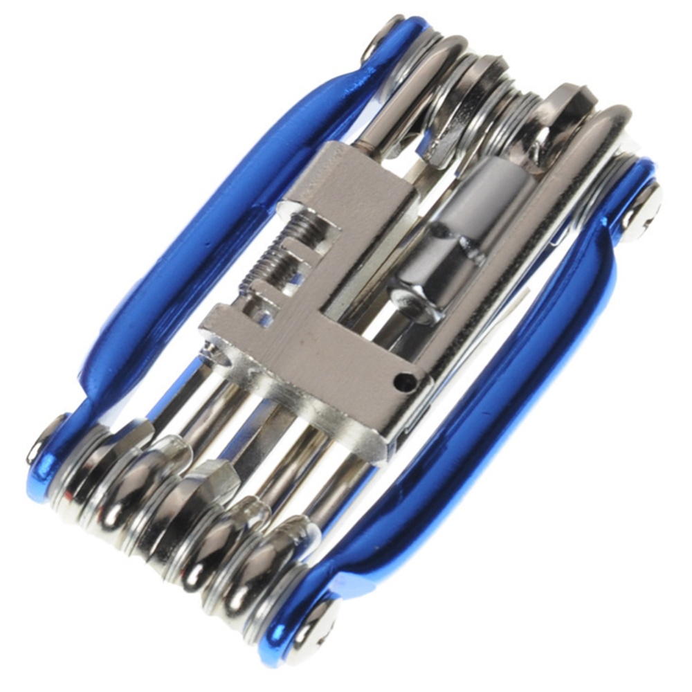 11 in 1 Bicycle Tools Sets Bike Multi Repair Kit Hex Spoke Wrench Screwdriver Blue - Image 2