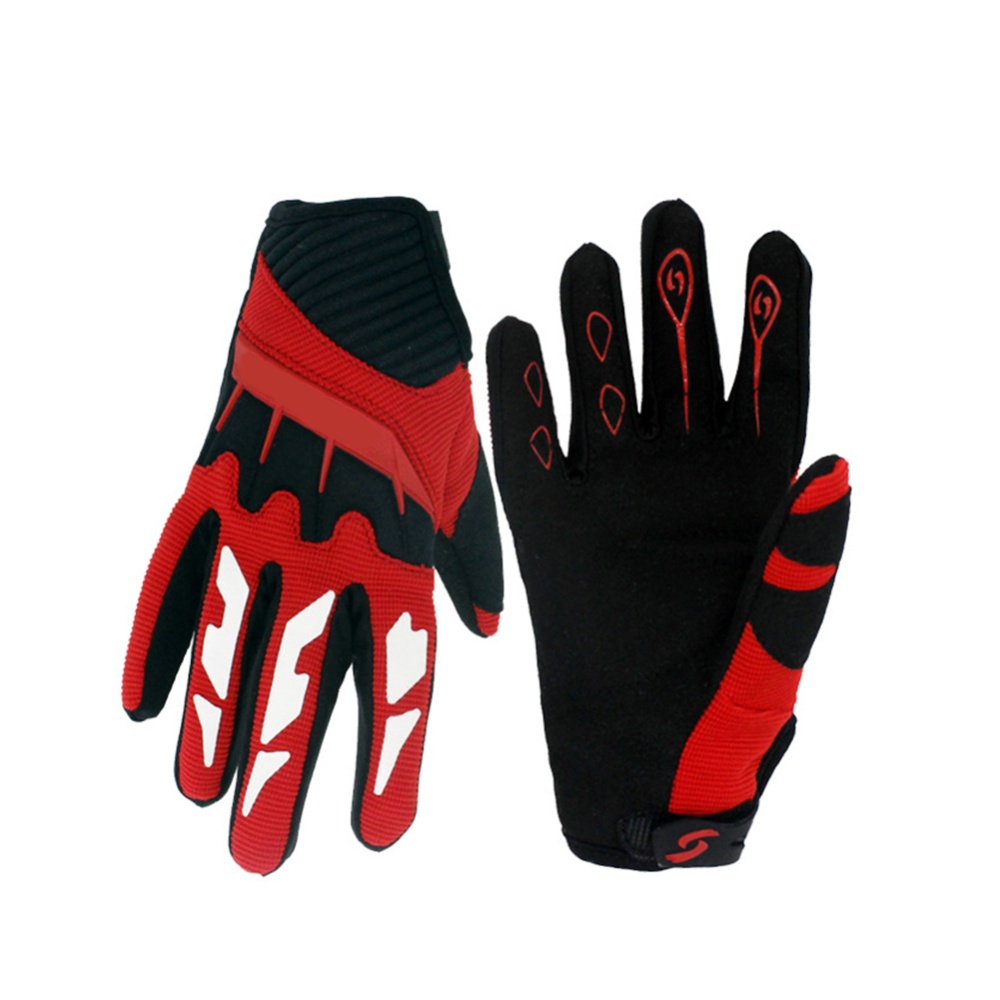 Kids Children Skiing Gloves Winter Warm Outdoors Windproof Anti-slip Coldproof red_XS - Image 3