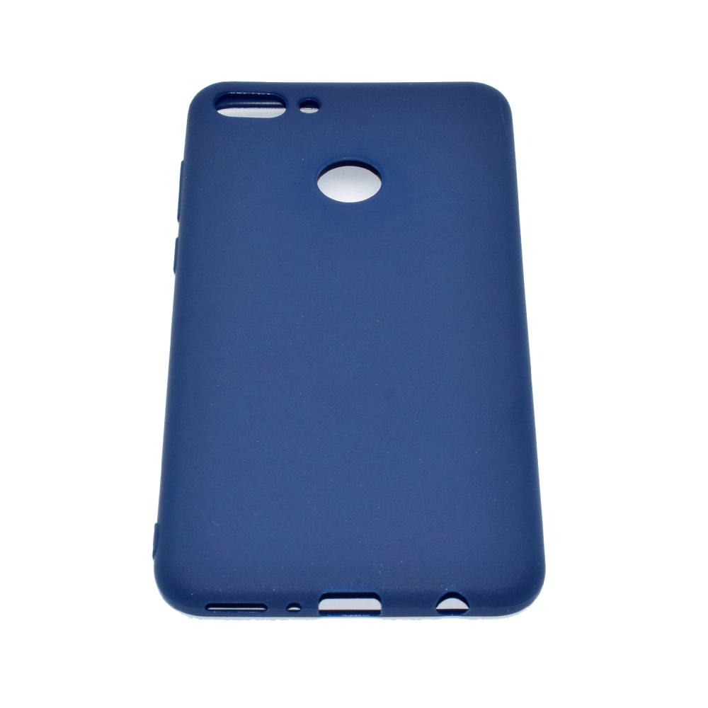 for HUAWEI Y9 2018 Lovely Candy Color Matte TPU Anti-scratch Non-slip Protective Cover Back Case Navy - Image 3