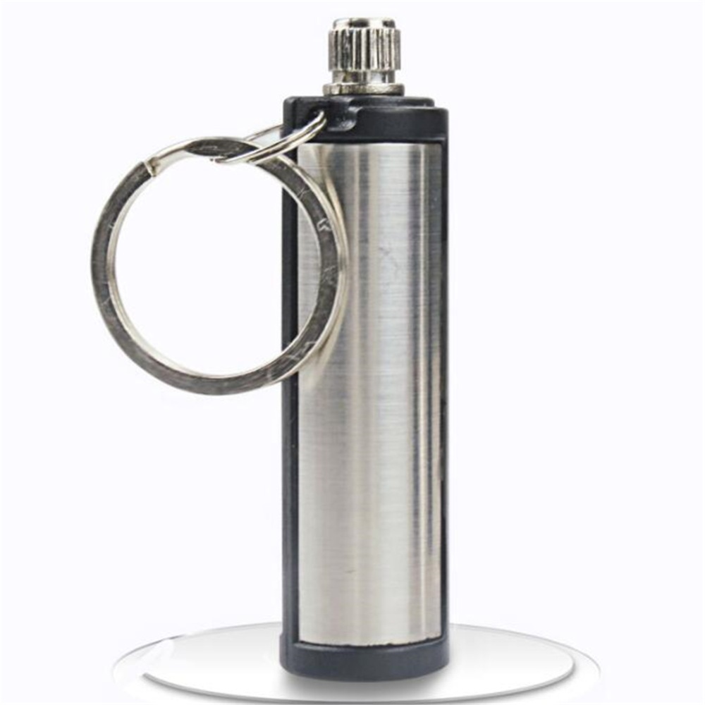 Steel Fire Starter Flint Match Lighter Keychain Camping Emergency Survival Gear stainless steel_2pcs 5.5*1.9 - Image 3