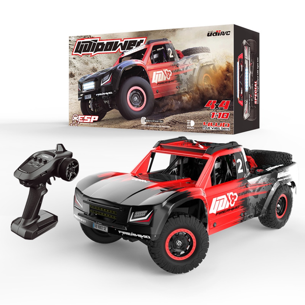 Ud1002se 1:10 2.4g Rc Desert Off-road Truck Brushless Rear Drive Vehicle Model Toys Red - Image 3