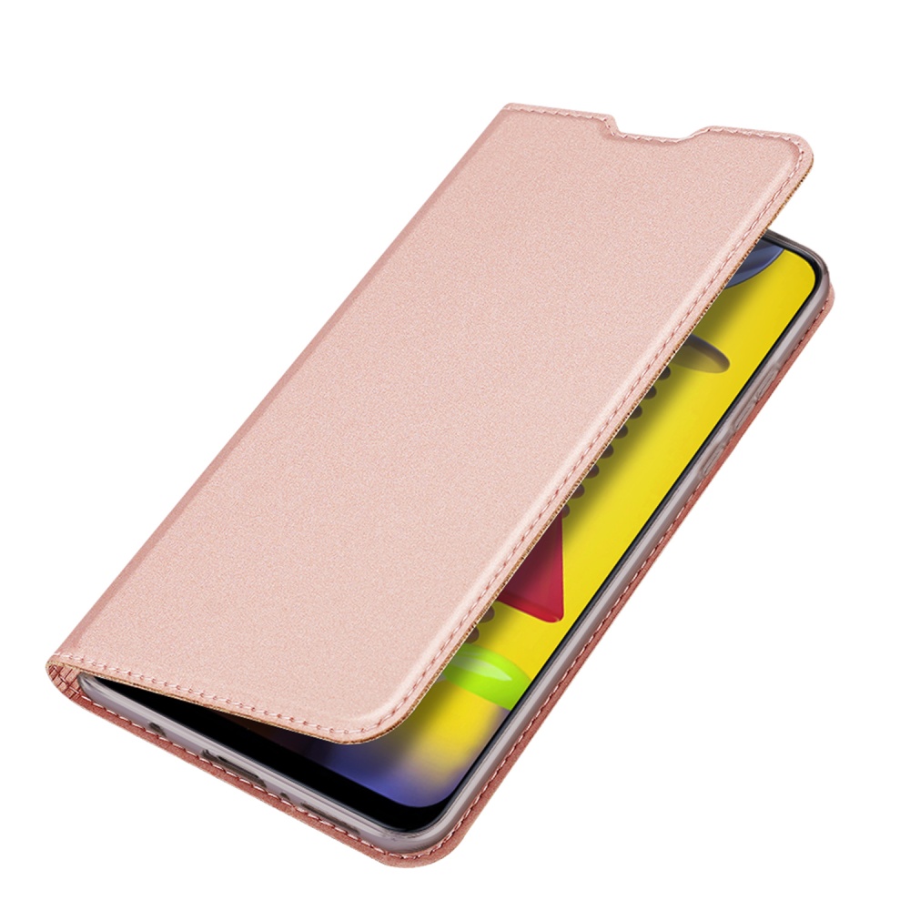 DUX DUCIS For Samsung M31 Leather Mobile Phone Cover Magnetic Protective Case Bracket with Cards Slot Pink - Image 3