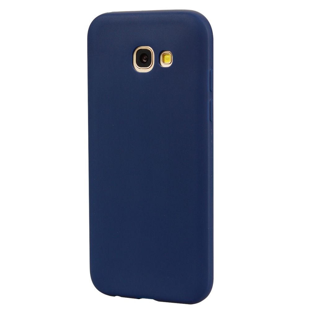 for Samsung A5 2017 Cute Candy Color Matte TPU Anti-scratch Non-slip Protective Cover Back Case Navy - Image 3