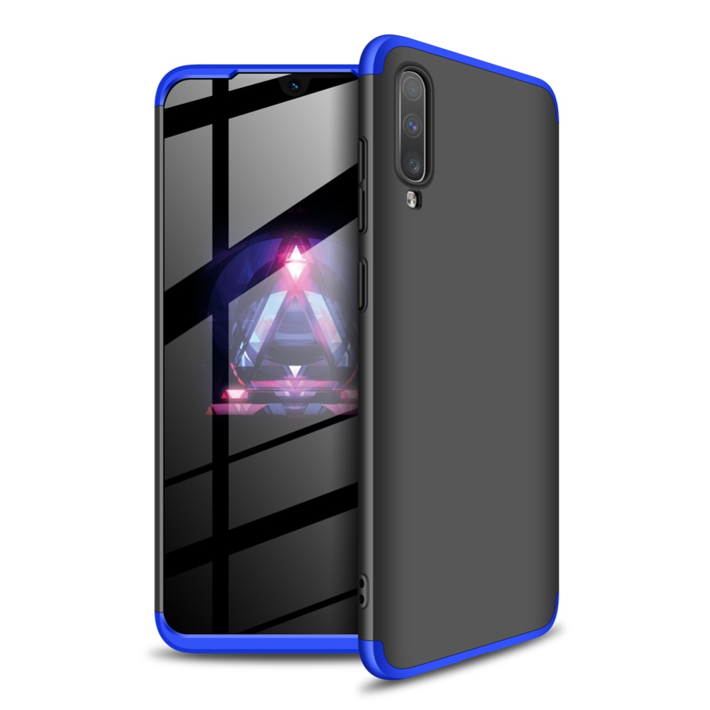 For Samsung A70 Ultra Slim PC Back Cover Non-slip Shockproof 360 Degree Full Protective Case Blue black blue - Image 3