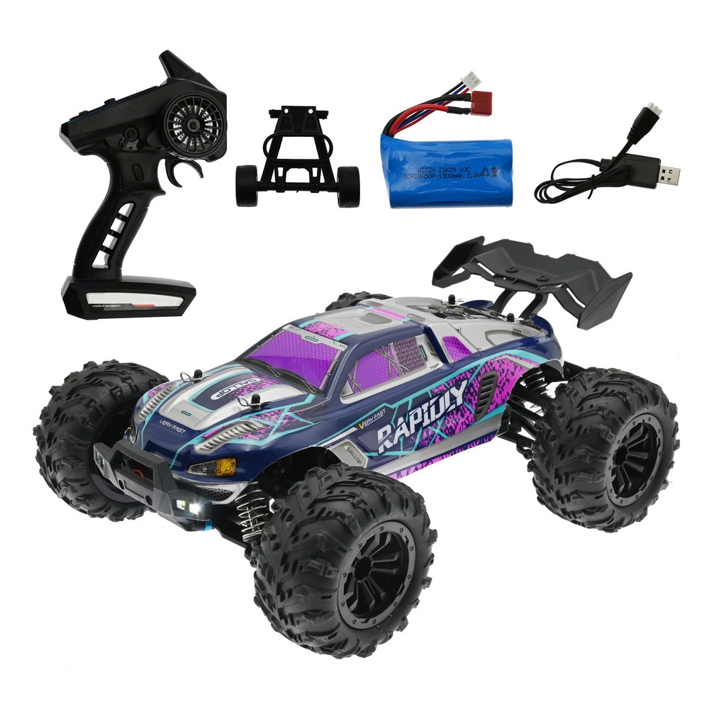 Scy16101 2.4g Remote Control Car 1:16 Full-scale 4wd High-speed Toy for Kids Gifts Purple - Image 3