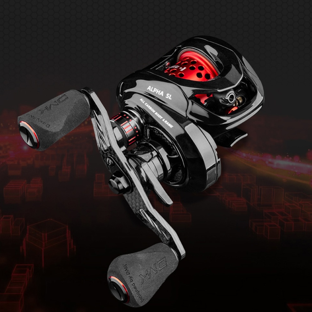 6.5/9.1 Speed Ratio ALPHA SL Fishing Reel Bait Casting Ultralight Carbon Fiber Baitcast Dual Brake Low-Profile 9.1 speed ratio right hand - Image 3