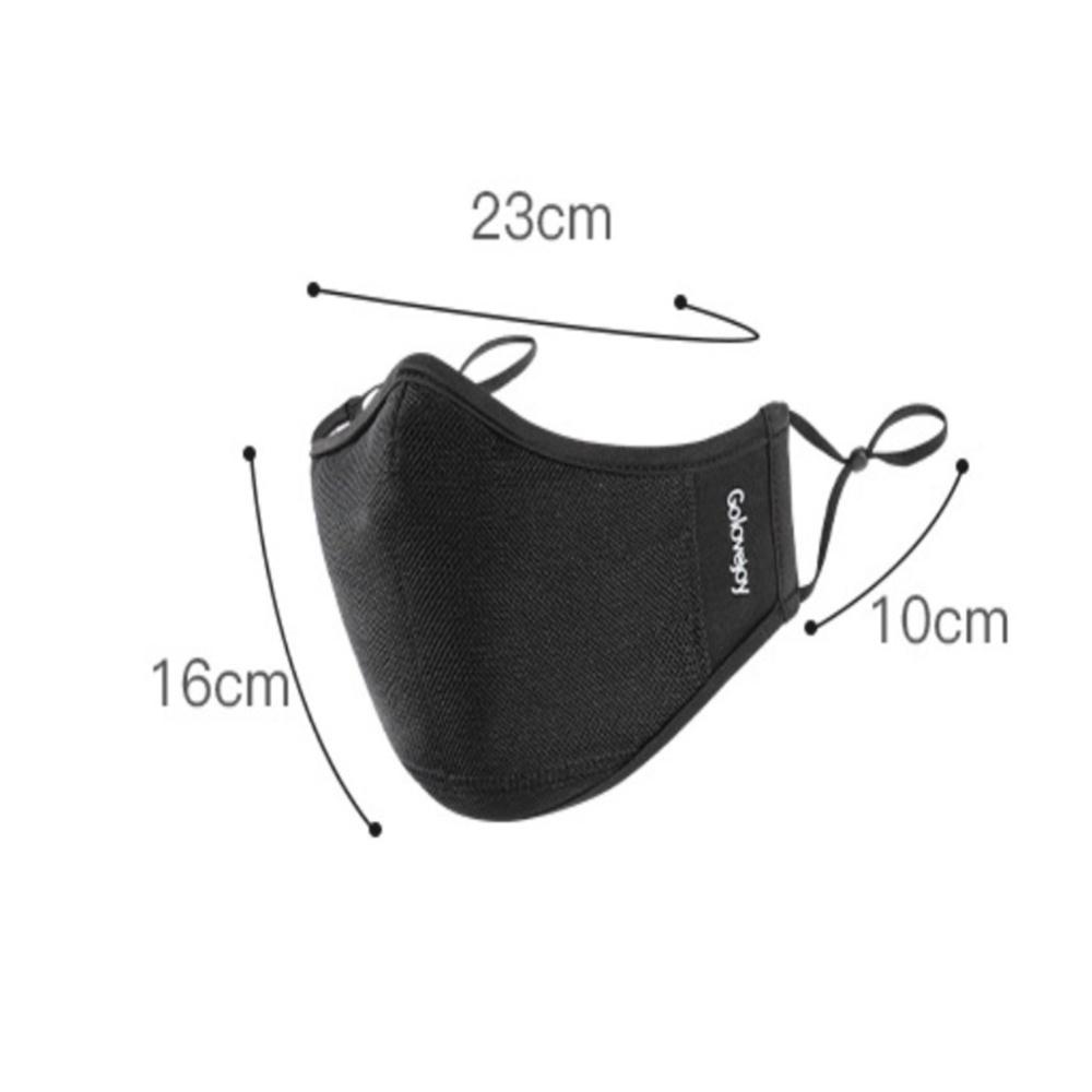 Cotton Comfortable Breathable Face Mask Washable Reusable Cover Adjustable Ear Loops black_One size - Image 3