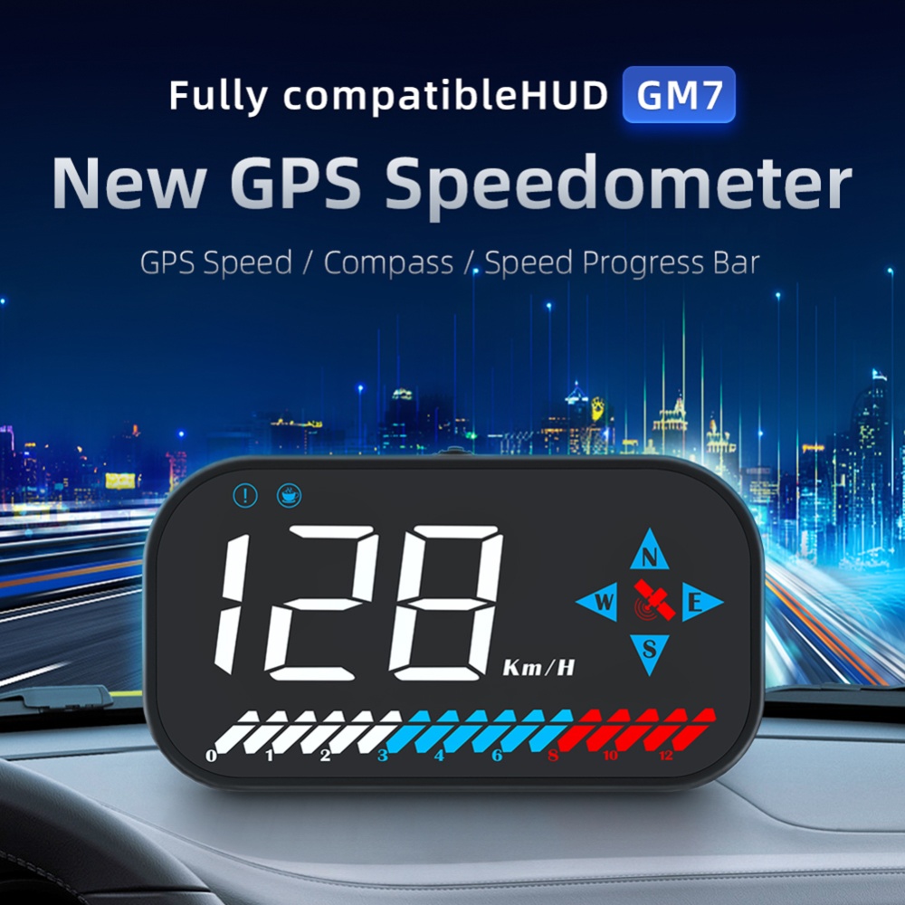 Car Hud Head-Up Display Digital Gps Speedometer Compass HD Screen Universal for Outdoor Off-Road Vehicle Black - Image 2