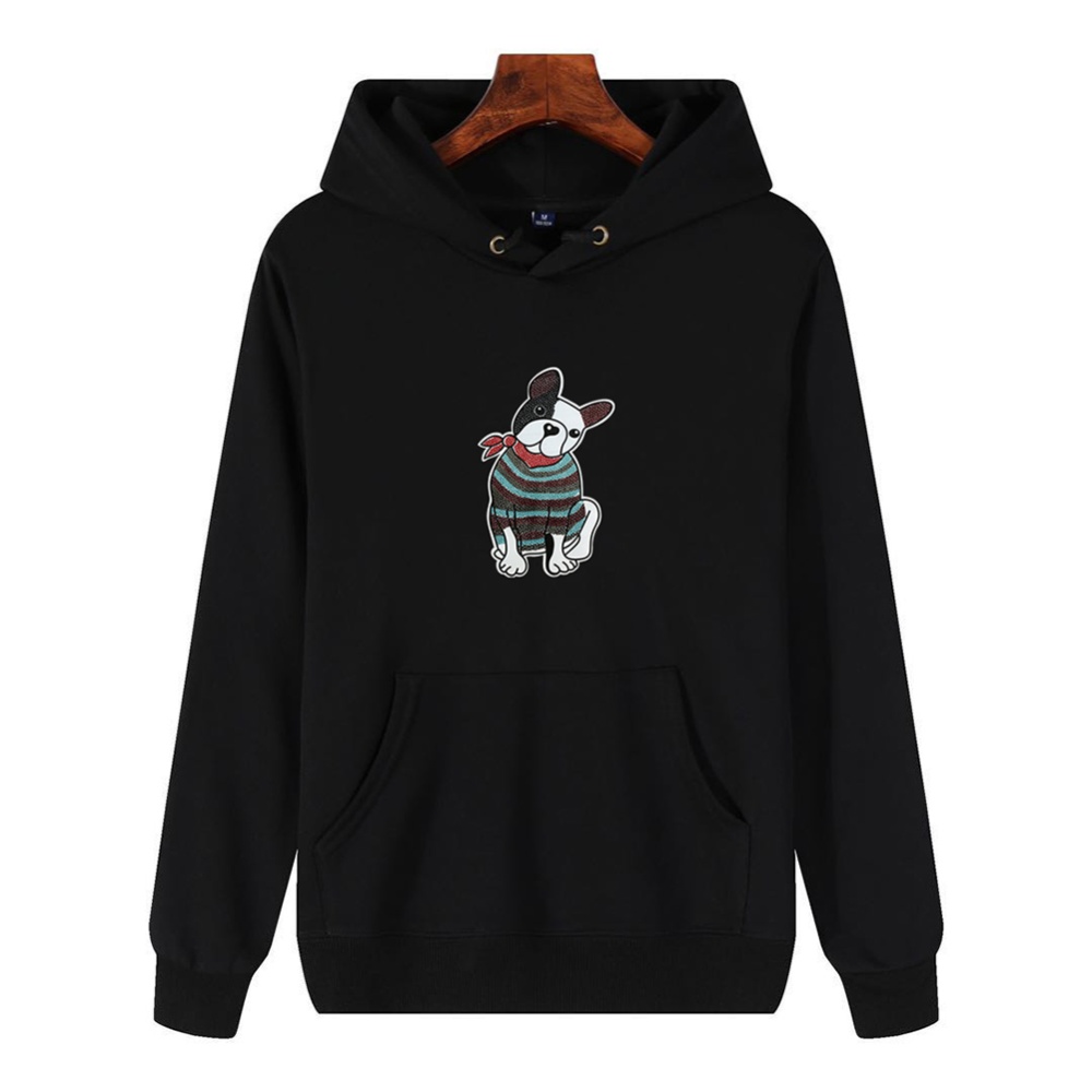 Men's Hoodie Fall Winter Cartoon Print Plus Size Hooded Tops Pink_L - Image 3