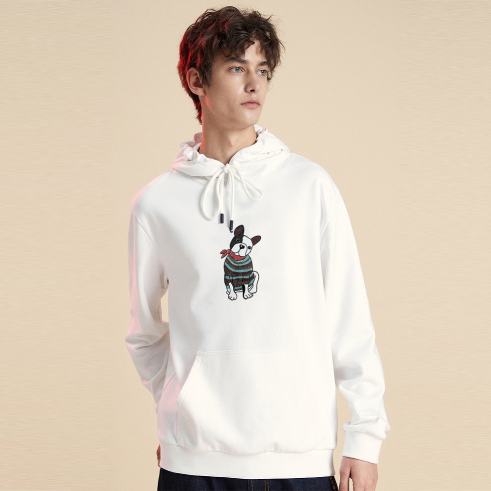 Men's Hoodie Fall Winter Cartoon Print Plus Size Hooded Tops Pink_L - Image 2