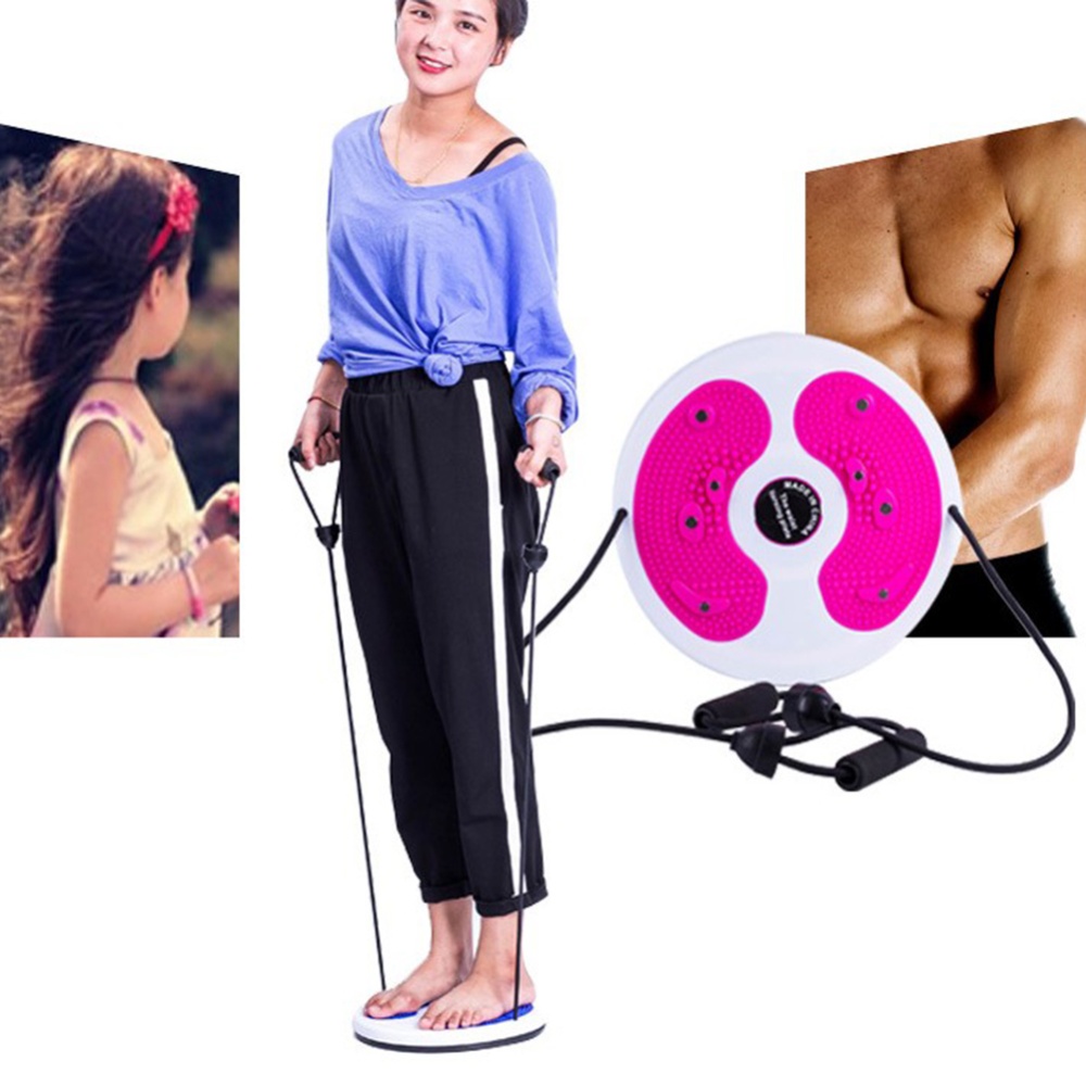 Indoor Fitness Exercise Figure Twister Twisting Waist Disc Balance Rotating Board with Pull Rope - Image 3