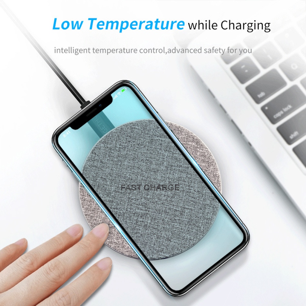 Ultra Thin Desktop QI Wireless Charger Mini Charging Pad for iPhone XS MAX XR X 8 Plus Samsung Note 9 S9 S8 Xiaomi Wood grain 5w - Image 3