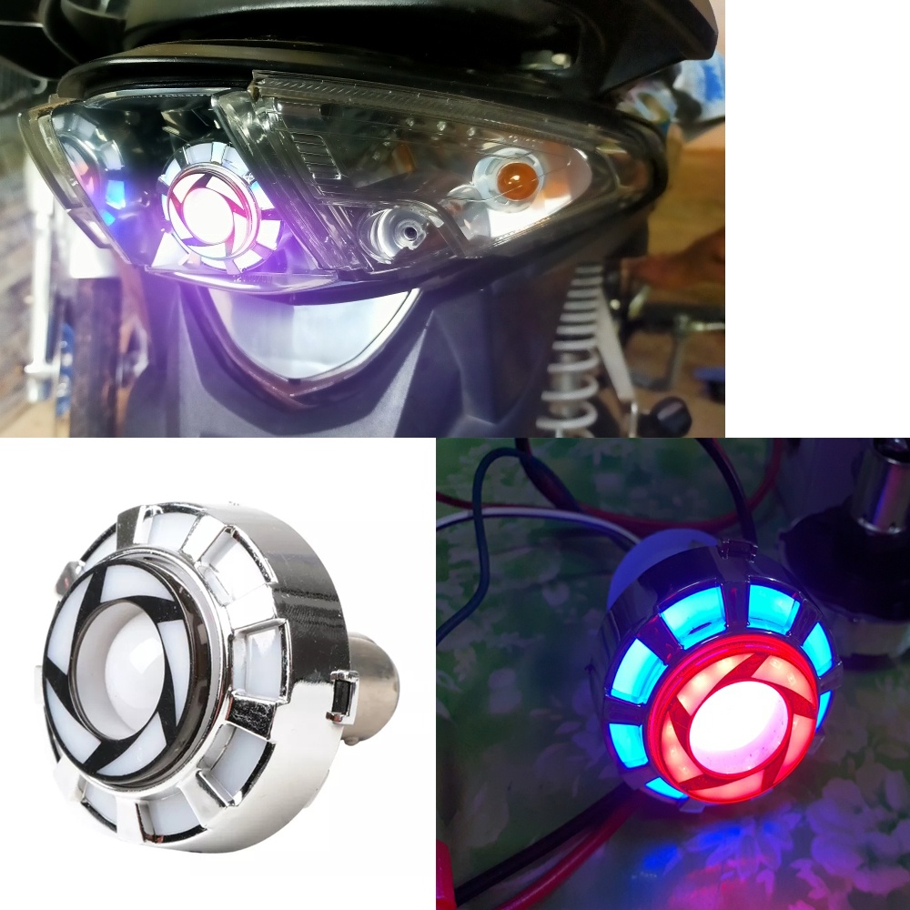 Brake Light 5166 Red And Blue Motorcycle Mini Angel Eyes 12v Led Tail red/blue - Image 2