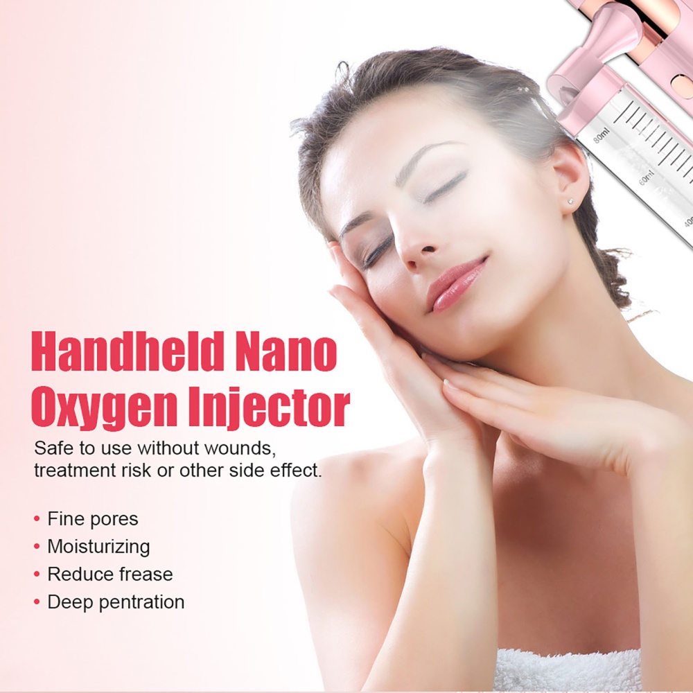 80ml Nano Oxygen Injector Face Spa Blu-ray Facial Moisturizing Airbrush Air Compressor Machine Skin Care Green - Image 3