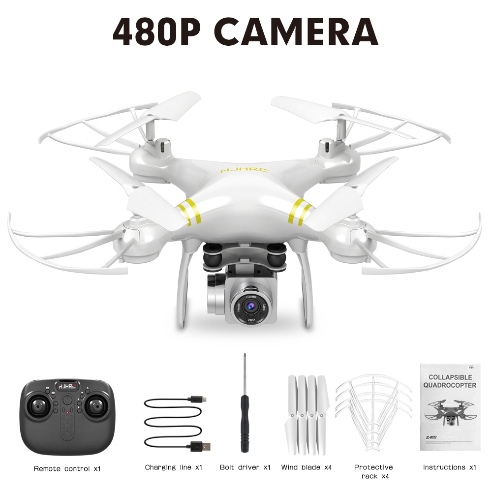 HJ101 Wifi Camera Air Pressure Fixed Height Face Recognition Drone White 480P+ face recognition - Image 3