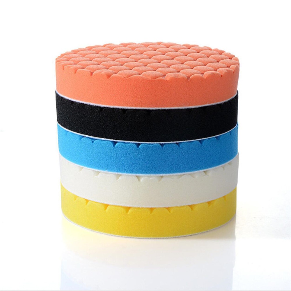 5 Pcs/set Sponge Polishing Pad Car Beauty Waxing Set 3/4/5/6/7 Inch Hexagonal Pattern 7 inch - Image 2