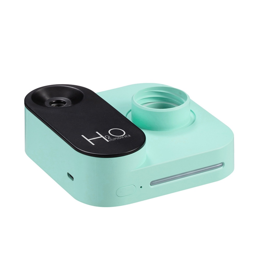 Air Humidifiers Slient Home Office Tabletop Camera Shape Mist Maker for Bedroom Living Room green - Image 2