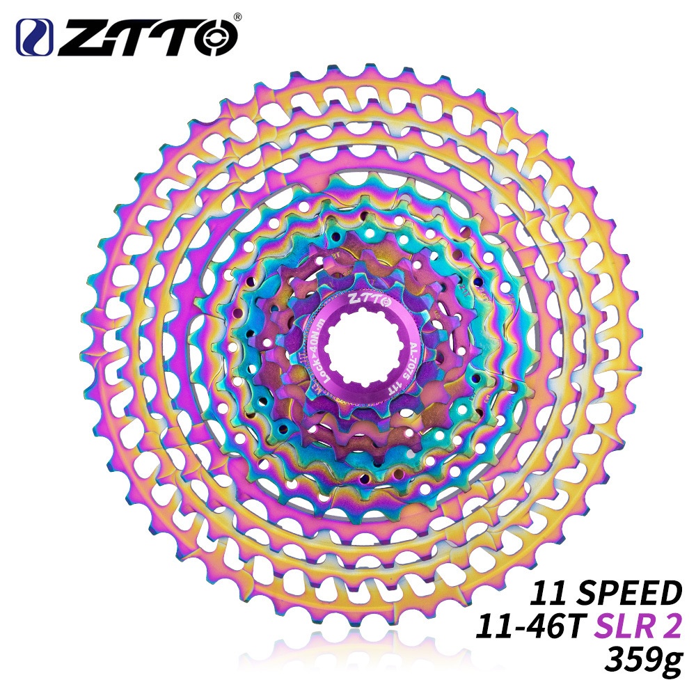 ZTTO 11 Speed 11-46T SLR 2 Bicycle Rainbow Cassette HG system 11s Ultralight Colorful Flywheel 11S-46T - Image 3