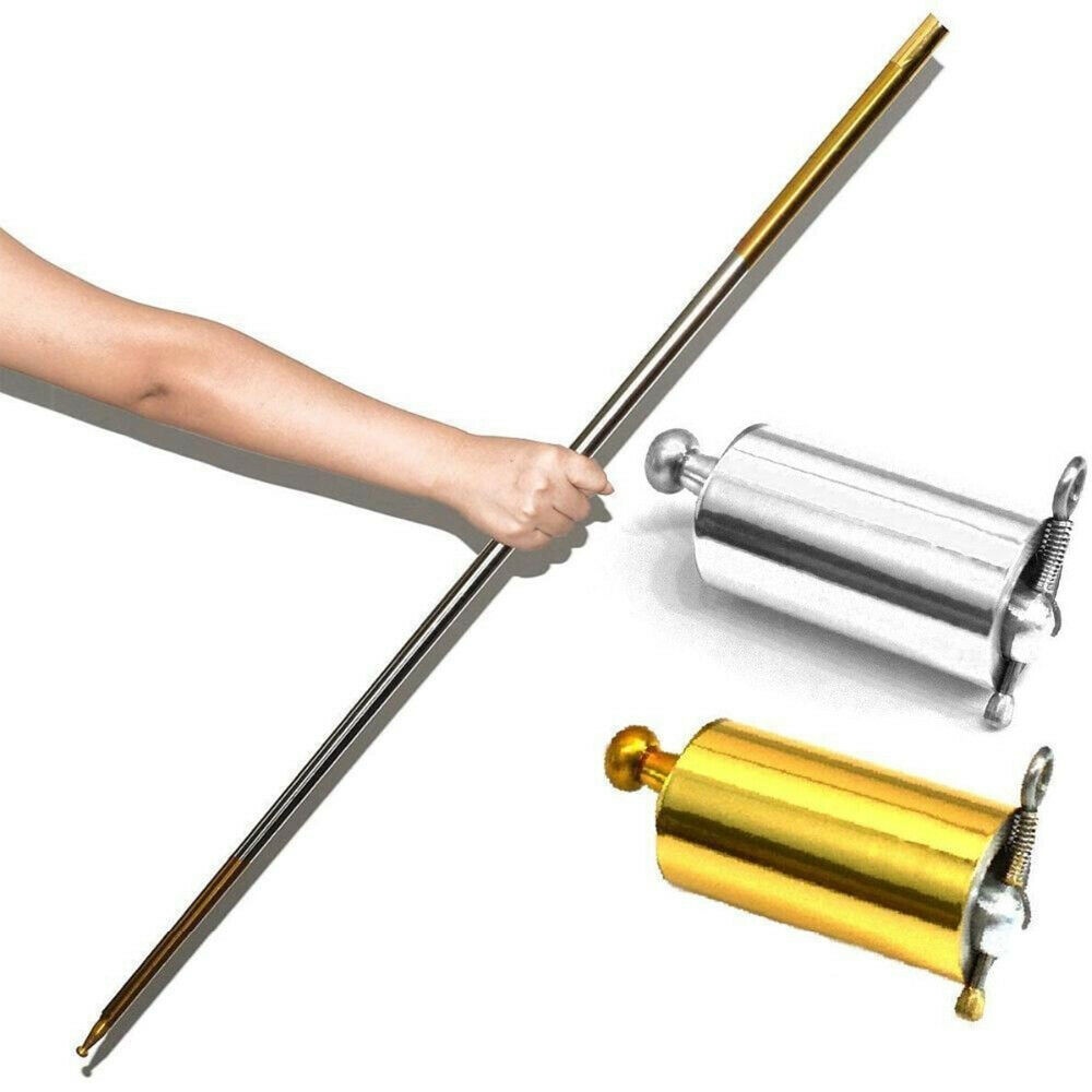 Golden Cudgel Metal Magic Wand Telescopic Stick Show Props Gold - Image 3