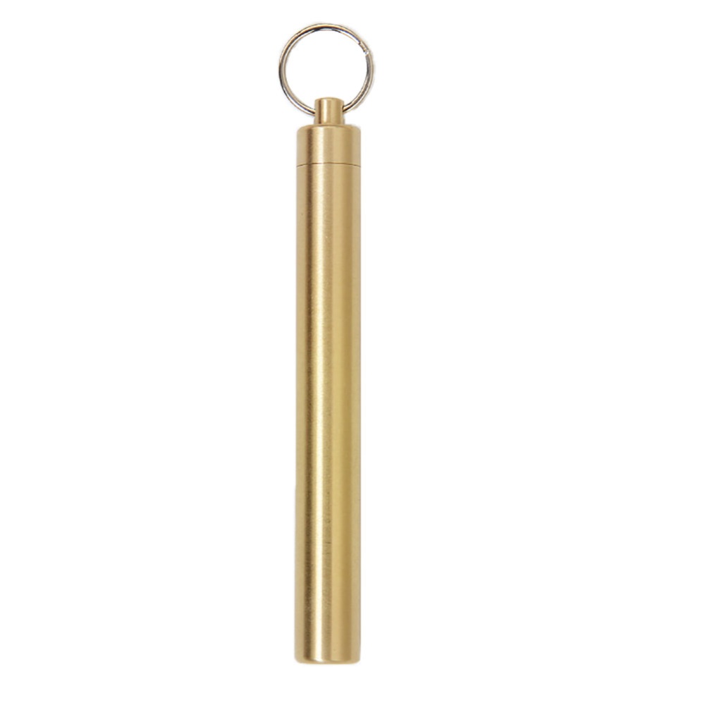 Portable Brass Waterproof Sealed Bin Outdoor Mini Tooth Pick Holder toothpick holder - Image 3