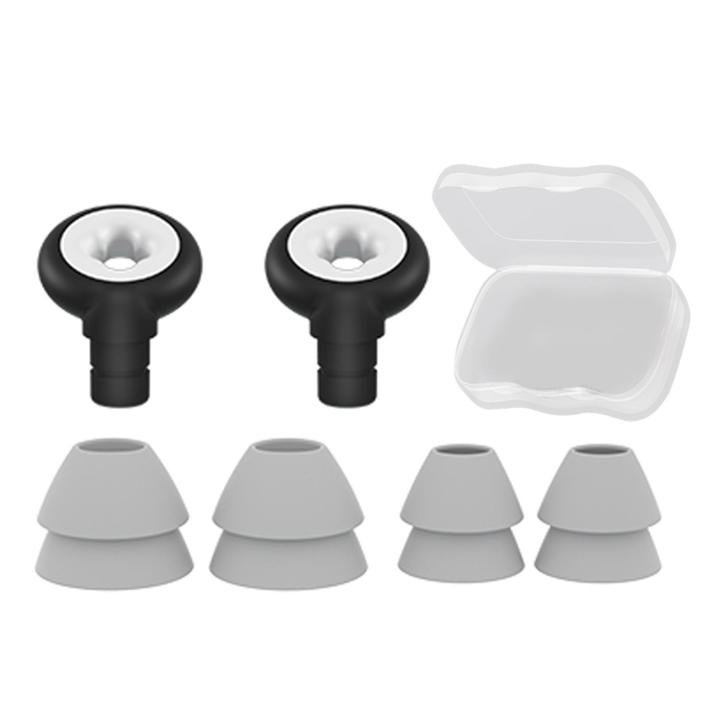 Noise Canceling Earplugs Replacement Quiet Soundproof Hearing Protection Silicone Sleep Ear Plug With Cap ES200 gray - Image 4