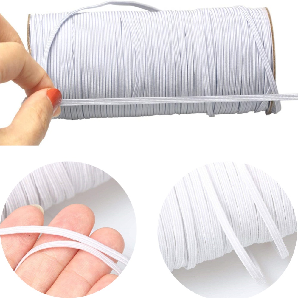 6mm Width Elastic Bands for Sewing Braided Cord String Rope Band 70 yards - Image 2