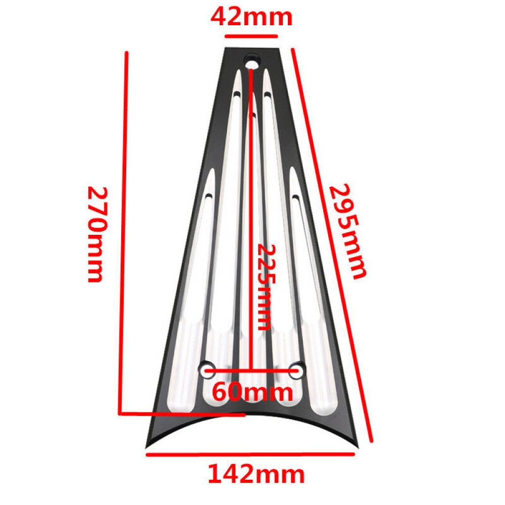 Billet Edge Cut Frame Grill For Touring Street Glide FLHX Road King 09-13 black - Image 3