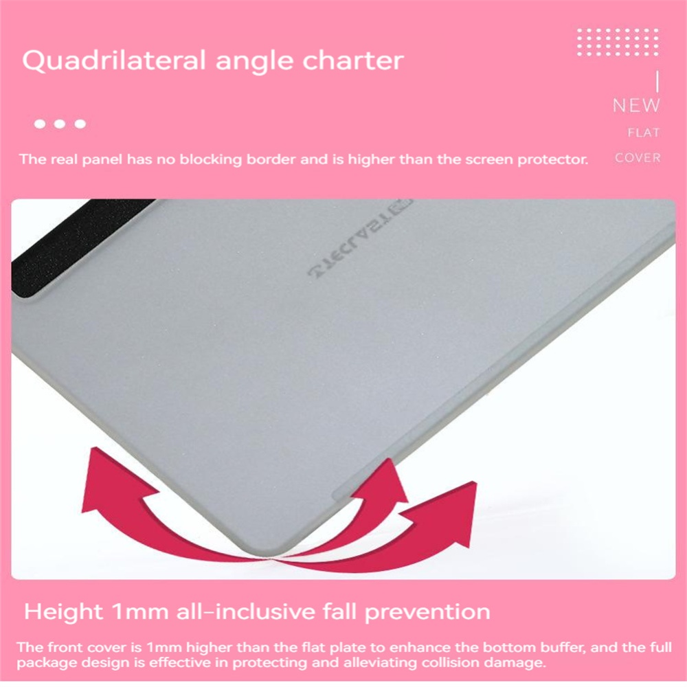 Tablet Pc Case Ultra-thin Soft Leather Protective Cover Bracket Stand Compatible For Teclast T40 Pro silver - Image 3