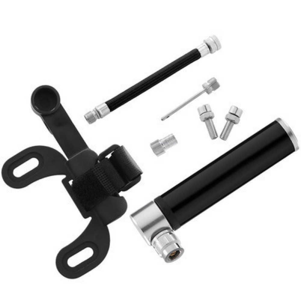 Bicycle Air Pump Portable Mini Bike Inflator Aluminum Alloy Mountain As shown - Image 3