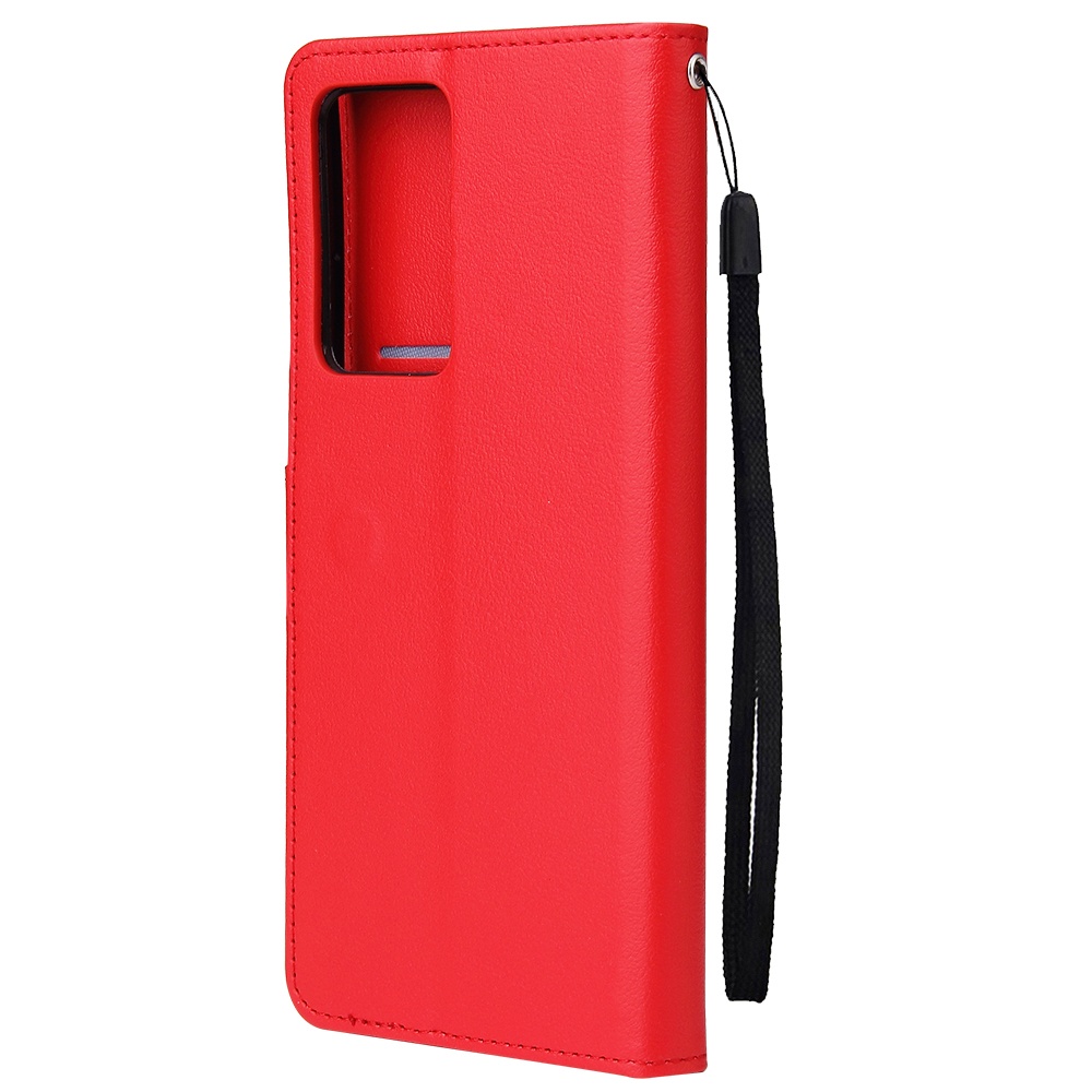 For HUAWEI PSmart 2020/Y5P/Y6P PU Leather Mobile Phone Cover with 3 Cards Slots Frame red - Image 3