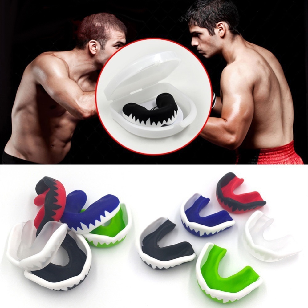 Adult Mouthguard Mouth Guard Teeth Protect for Boxing Football Basketball Karate Muay Thai Safety Protection Black and white - Image 3