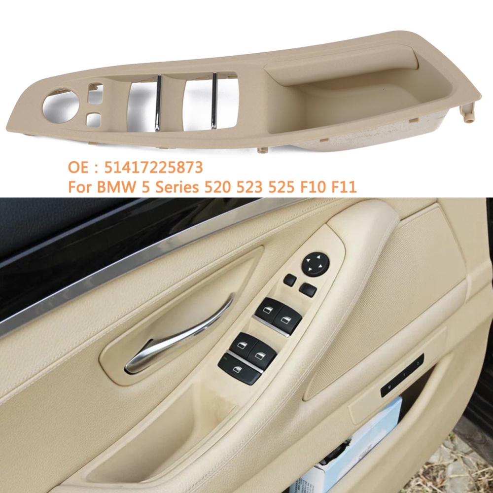 Door Handle Window Switch Panel for BMW 5 Series F10 F18 520 523 525(Beige) Beige - Image 3