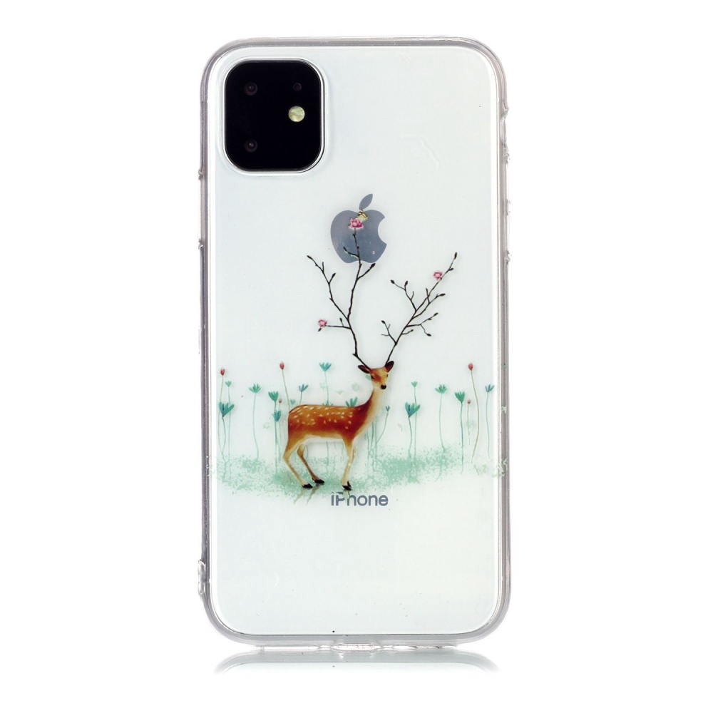 For Apple iPhone11 Mobile Shell Soft TPU Phone Case Smartphone Cover Elk Snow Series Pattern Protective - Image 3