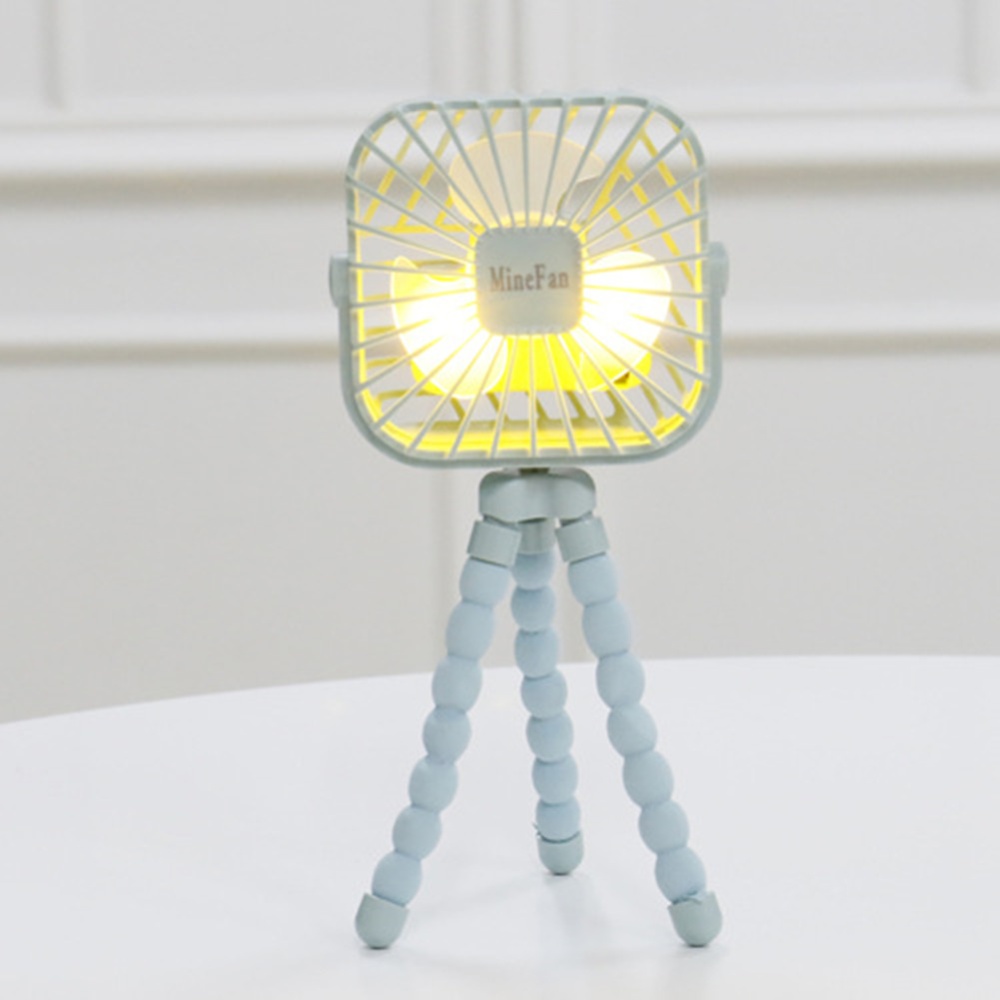 Portable Cartoon Desk Handheld Fan USB Rechargeable Rotating for Office Room