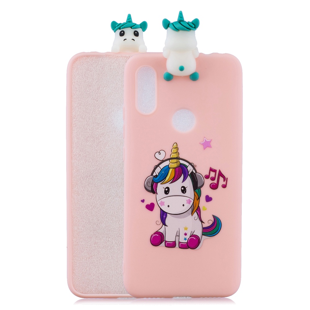 For Redmi 7 3D Cartoon Lovely Coloured Painted Soft TPU Back Cover Non-slip Shockproof Full Protective Case big face cat - Image 3