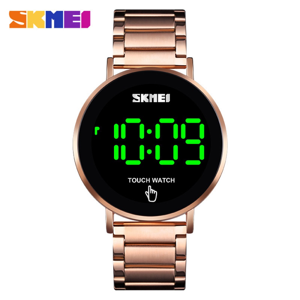 Skmei Men Women Digital Wristwatch Display Watch Touch Screen Electronic Watches Black - Image 2